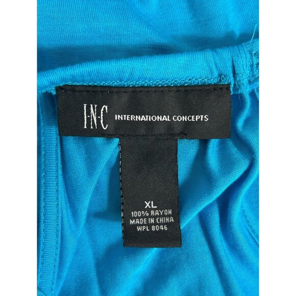 INC International Concepts Embellished Sleeveless Top Blue - Sz XL - New - Picture 4 of 6